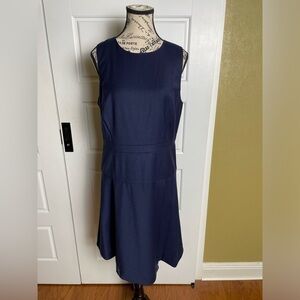 J. Crew Navy Sleeveless A-Line Dress